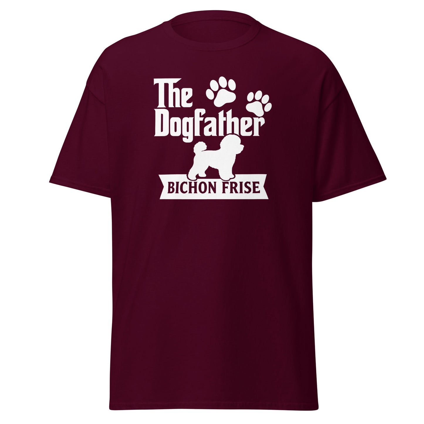 "The Dog Father Bicho Frise" - Funny Unisex T-Shirt (White Design) - Fun Factory Frise