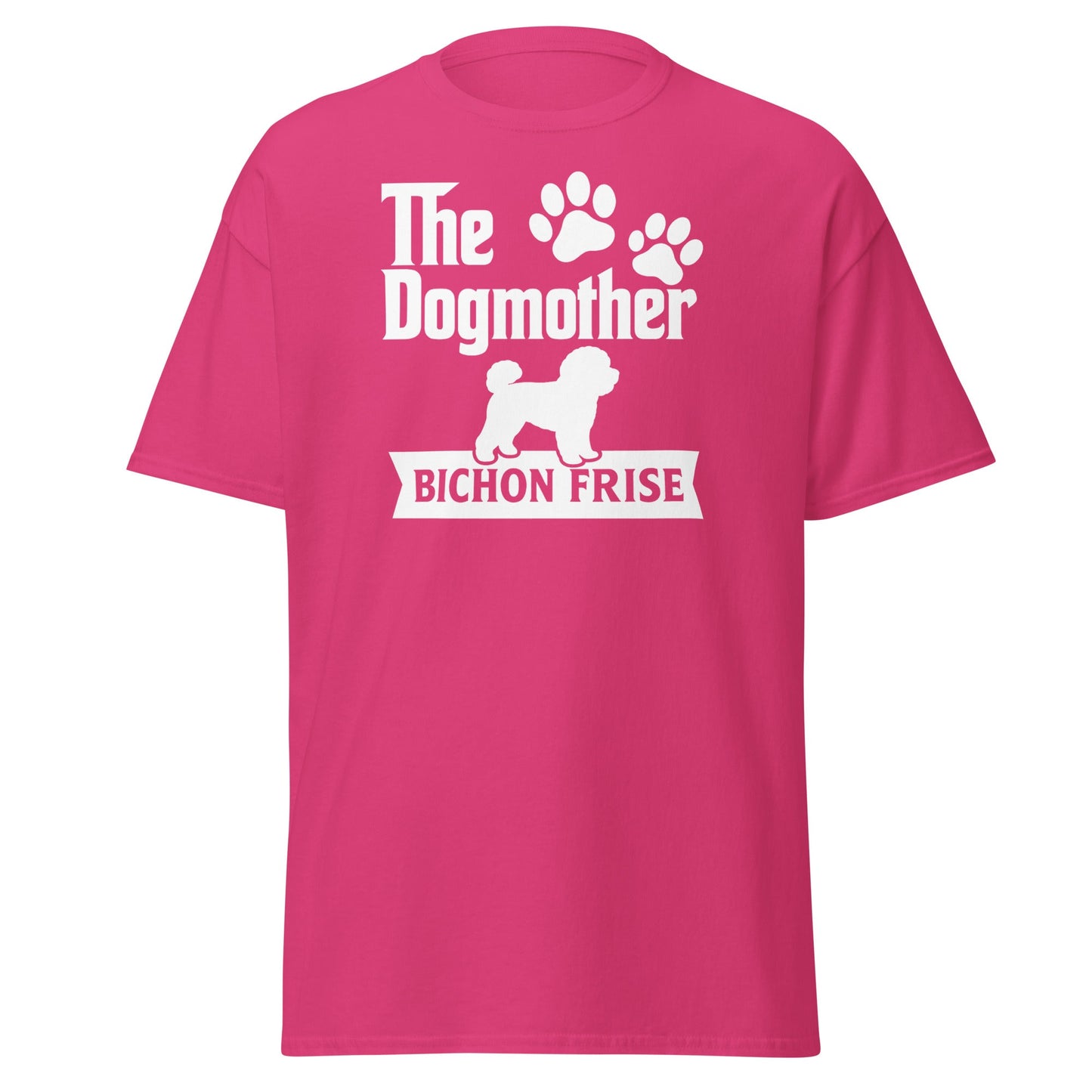 "The Dog Mother Bicho Frise" - Funny Unisex T-Shirt (White Design) - Fun Factory Frise