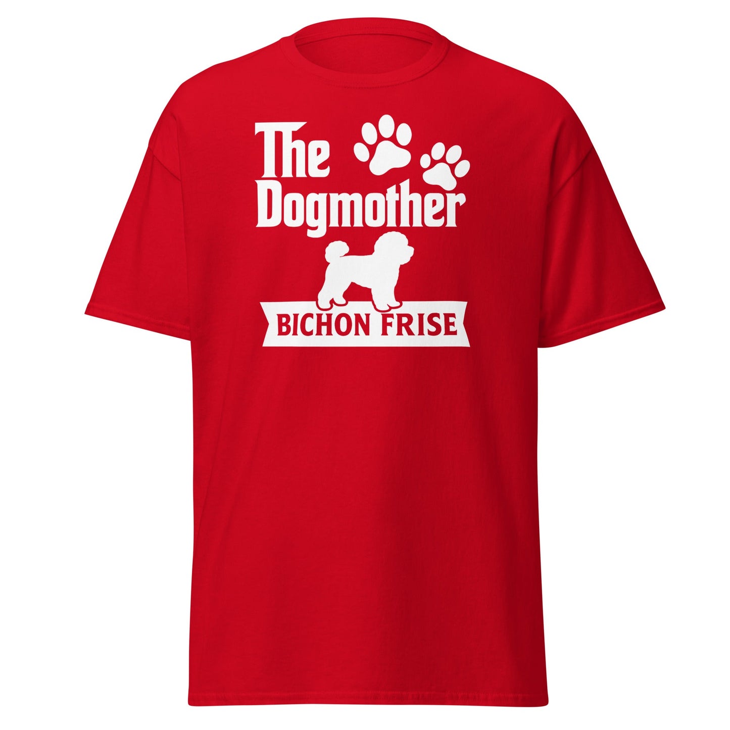 "The Dog Mother Bicho Frise" - Funny Unisex T-Shirt (White Design) - Fun Factory Frise