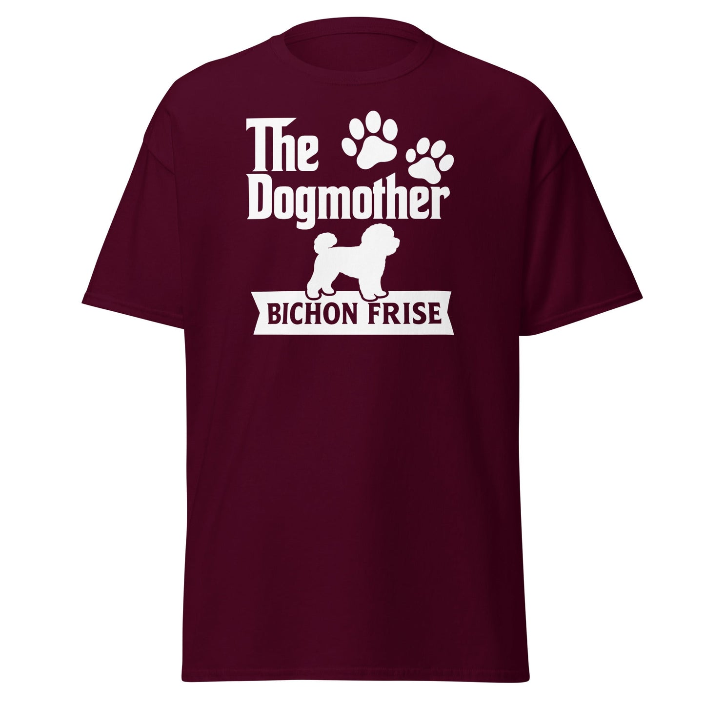 "The Dog Mother Bicho Frise" - Funny Unisex T-Shirt (White Design) - Fun Factory Frise