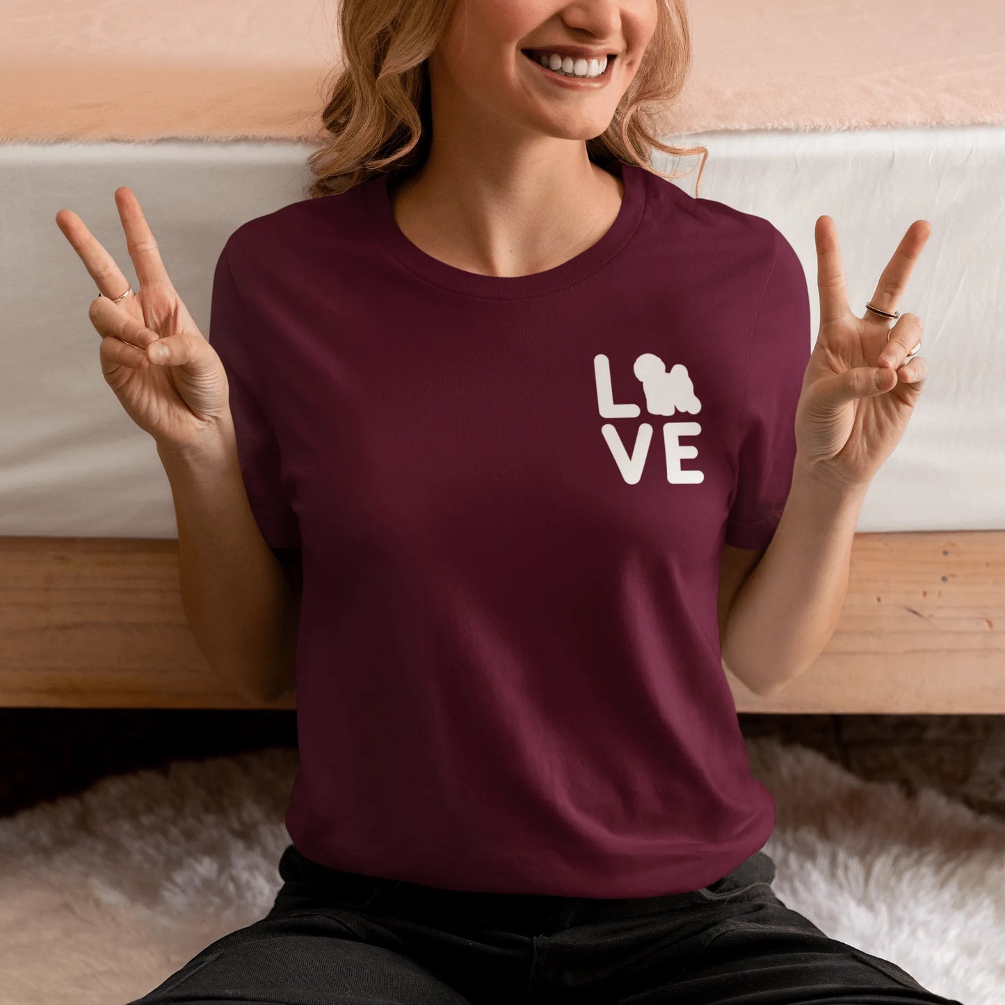  Bichon Frise Love subtitle"-Unisex Bichon Frise T-Shirt for Dog Owners