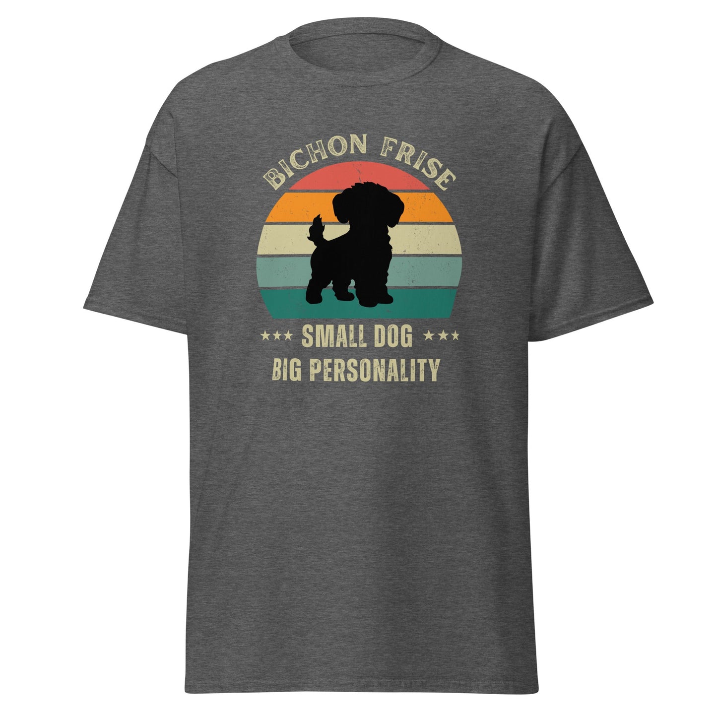 Unisex Bichon Frise T-Shirt for Dog Owners: "Small Dog, Big Personality"