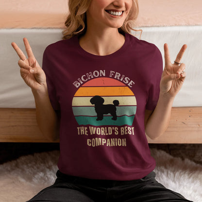 Unisex Bichon Frise T-Shirt for Dog Owners: "The world's best companion"