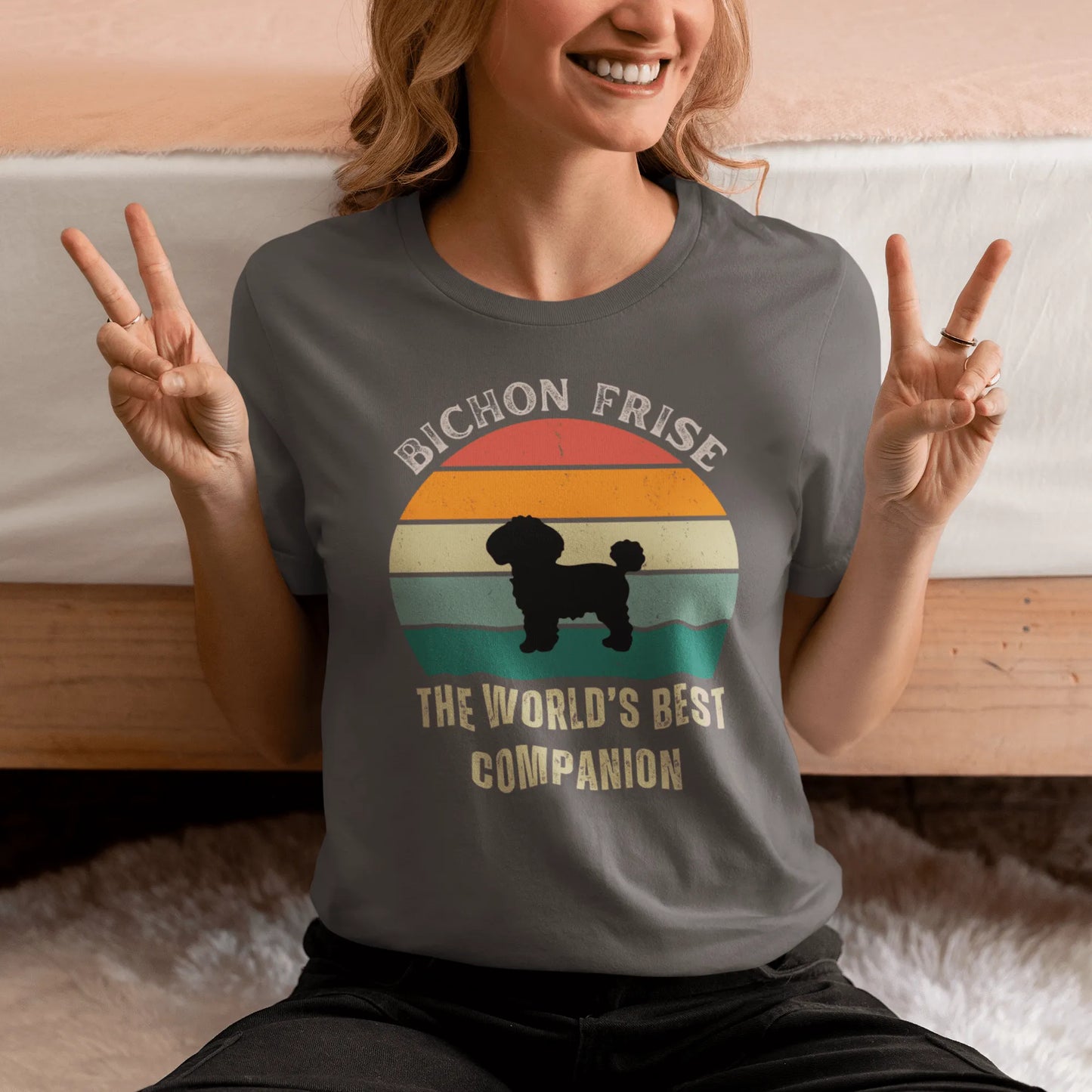 Unisex Bichon Frise T-Shirt for Dog Owners: "The world's best companion"