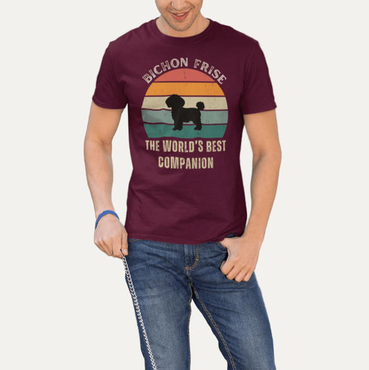 Unisex Bichon Frise T-Shirt for Dog Owners: "The world's best companion"