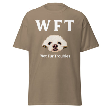 " WFT – Wet Fur Troubles"-Unisex Bichon Frise T-Shirt for Dog Owners