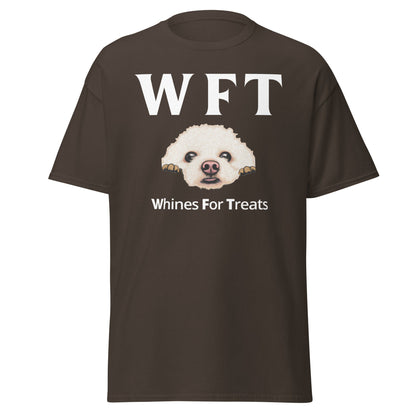 " WFT – Whines For Treats"-Unisex Bichon Frise T-Shirt for Dog Owners