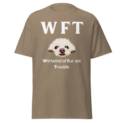 " WFT – Whirlwind of Fur and Trouble"-Unisex Bichon Frise T-Shirt for Dog Owners