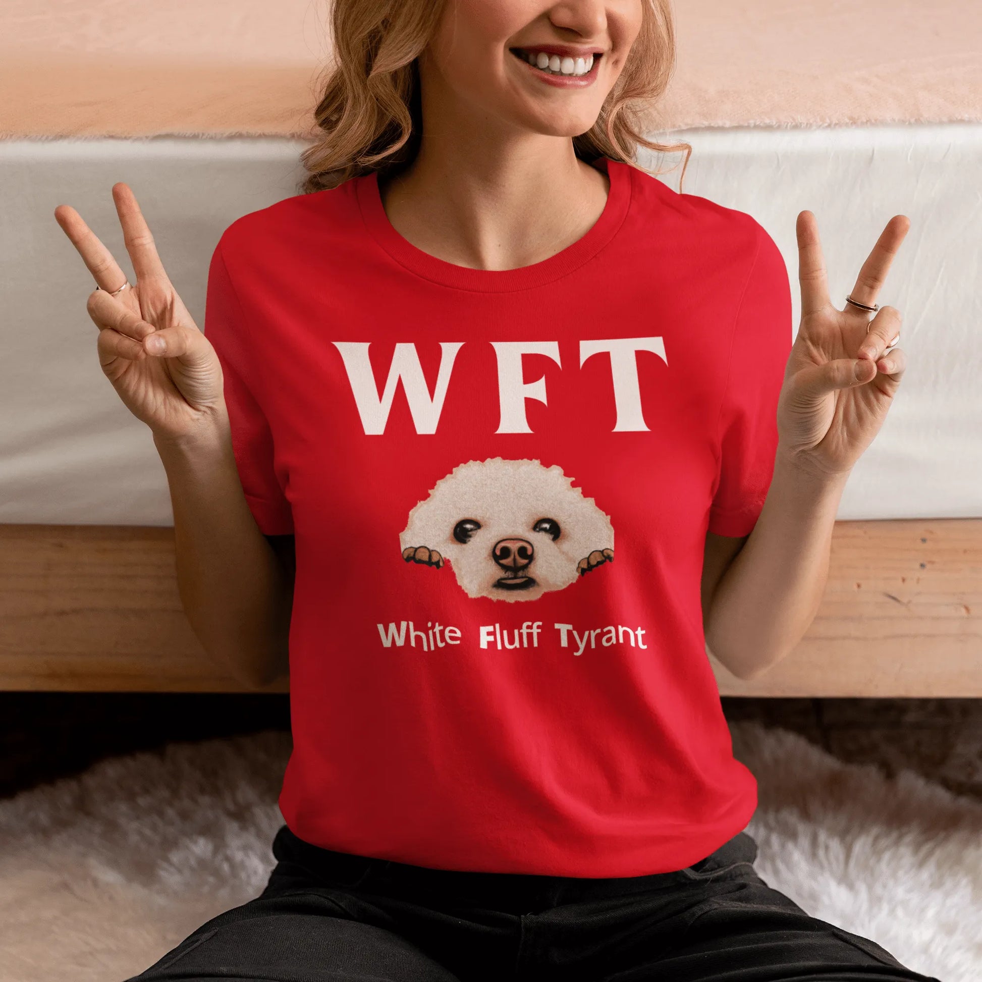 " WFT – White Fluff Tyrant"-Unisex Bichon Frise T-Shirt for Dog Owners