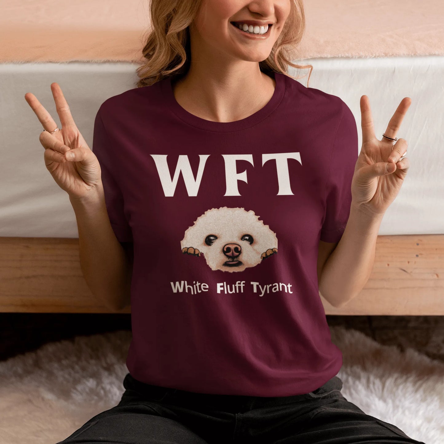 " WFT – White Fluff Tyrant"-Unisex Bichon Frise T-Shirt for Dog Owners