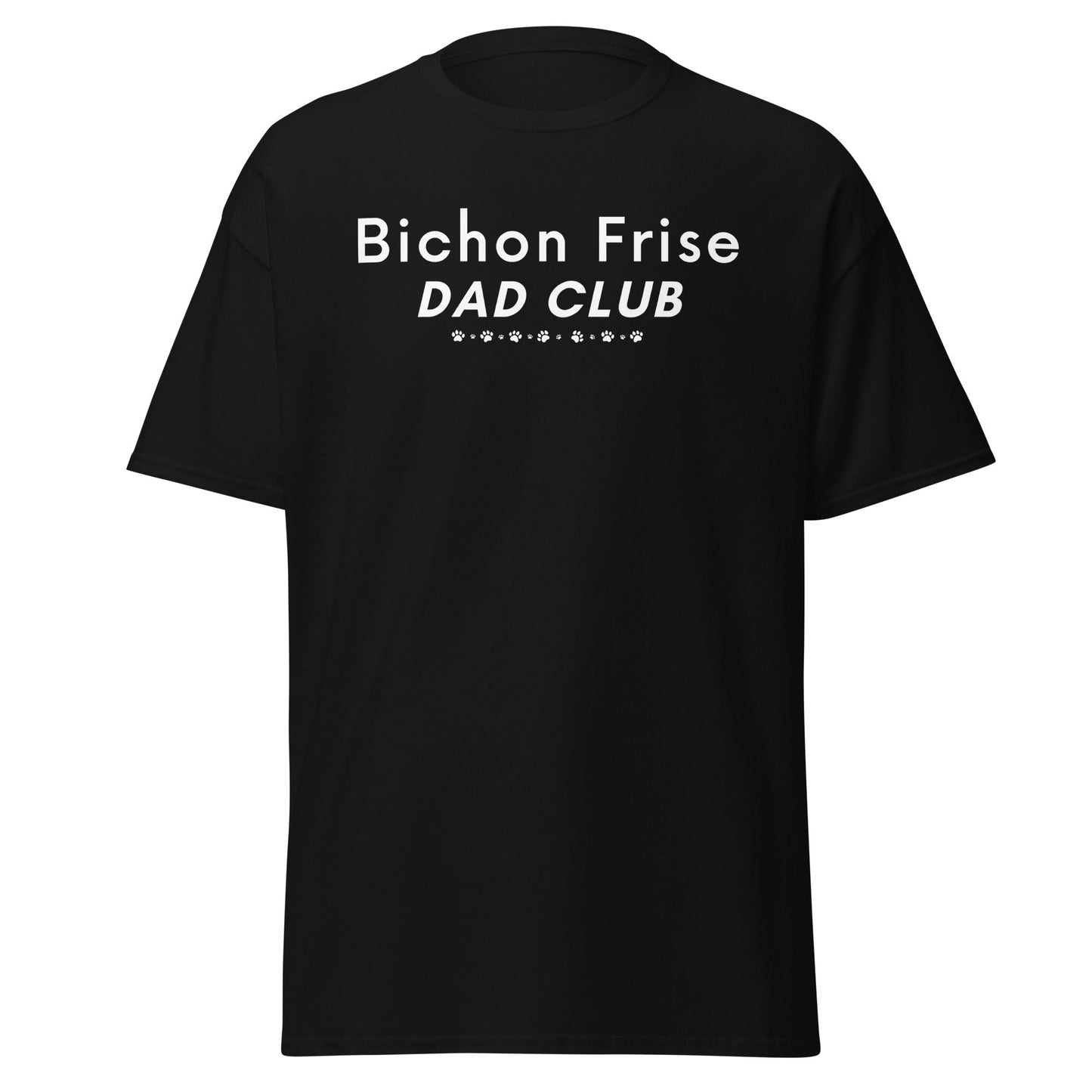 Unisex Bichon Frise T-Shirt for Dog Owners:"Bichon Frise Dad club "