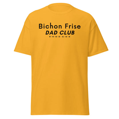 Unisex Bichon Frise T-Shirt for Dog Owners:"Bichon Frise Dad club"
