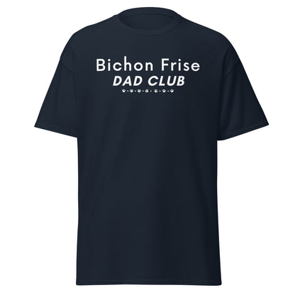 Unisex Bichon Frise T-Shirt for Dog Owners:"Bichon Frise Dad club "