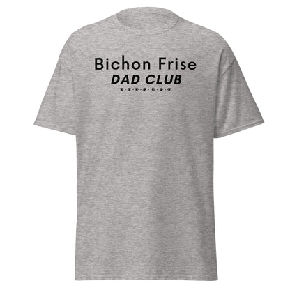 Unisex Bichon Frise T-Shirt for Dog Owners:"Bichon Frise Dad club"