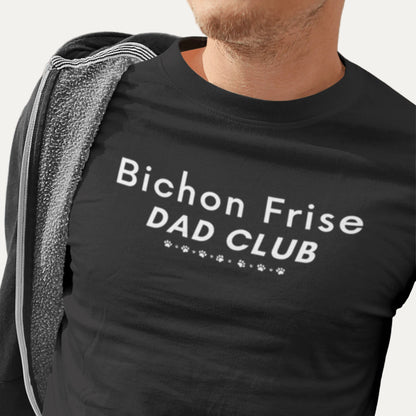 Unisex Bichon Frise T-Shirt for Dog Owners:"Bichon Frise Dad club "
