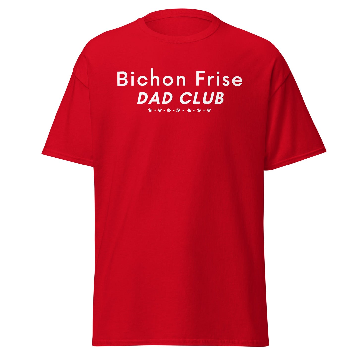 Unisex Bichon Frise T-Shirt for Dog Owners:"Bichon Frise Dad club "