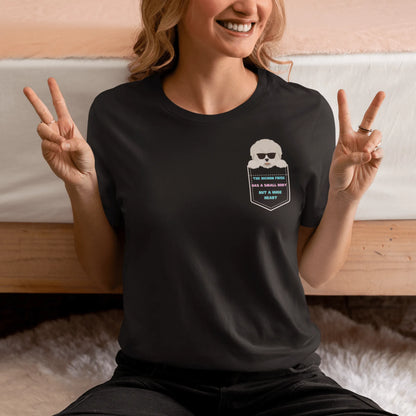 Bichon Frise in Sunglasses - "The Bichon Frise has a small body, but a huge heart"Unisex Bichon Frise T-Shirt for Dog Owners