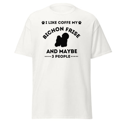 "I Like Coffe My Bichon Frise"-Unisex Bichon Frise T-Shirt for Dog Owners