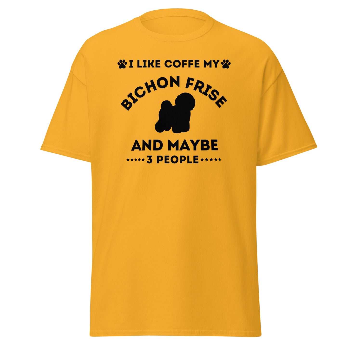 "I Like Coffe My Bichon Frise"-Unisex Bichon Frise T-Shirt for Dog Owners