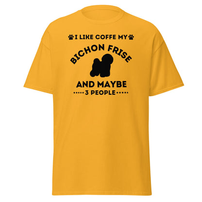 "I Like Coffe My Bichon Frise"-Unisex Bichon Frise T-Shirt for Dog Owners