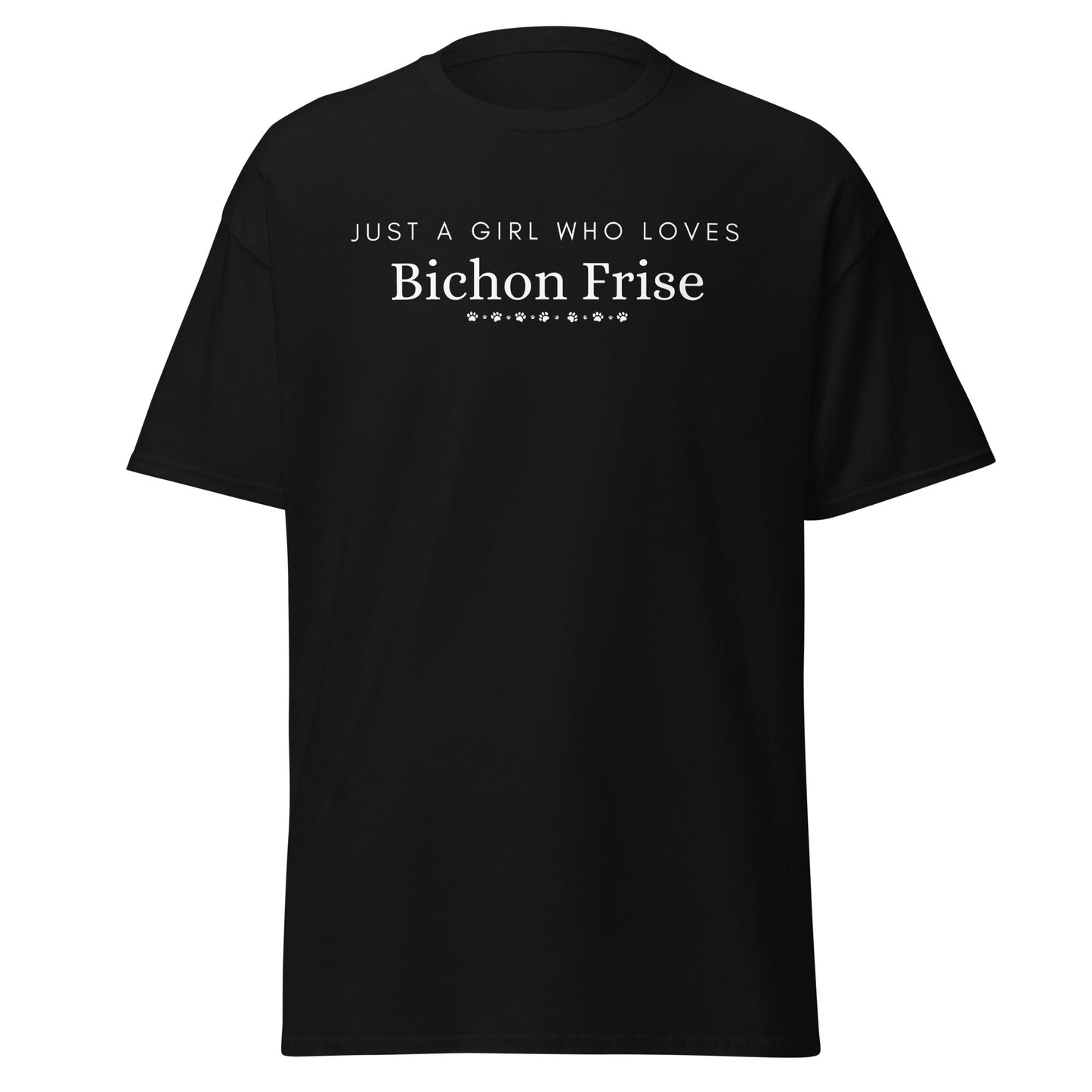 "Just A Girl Who Loves Bichon Frise"-Unisex Bichon Frise T-Shirt for Dog Owners