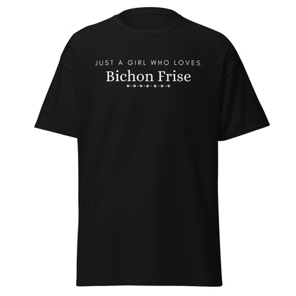 "Just A Girl Who Loves Bichon Frise"-Unisex Bichon Frise T-Shirt for Dog Owners