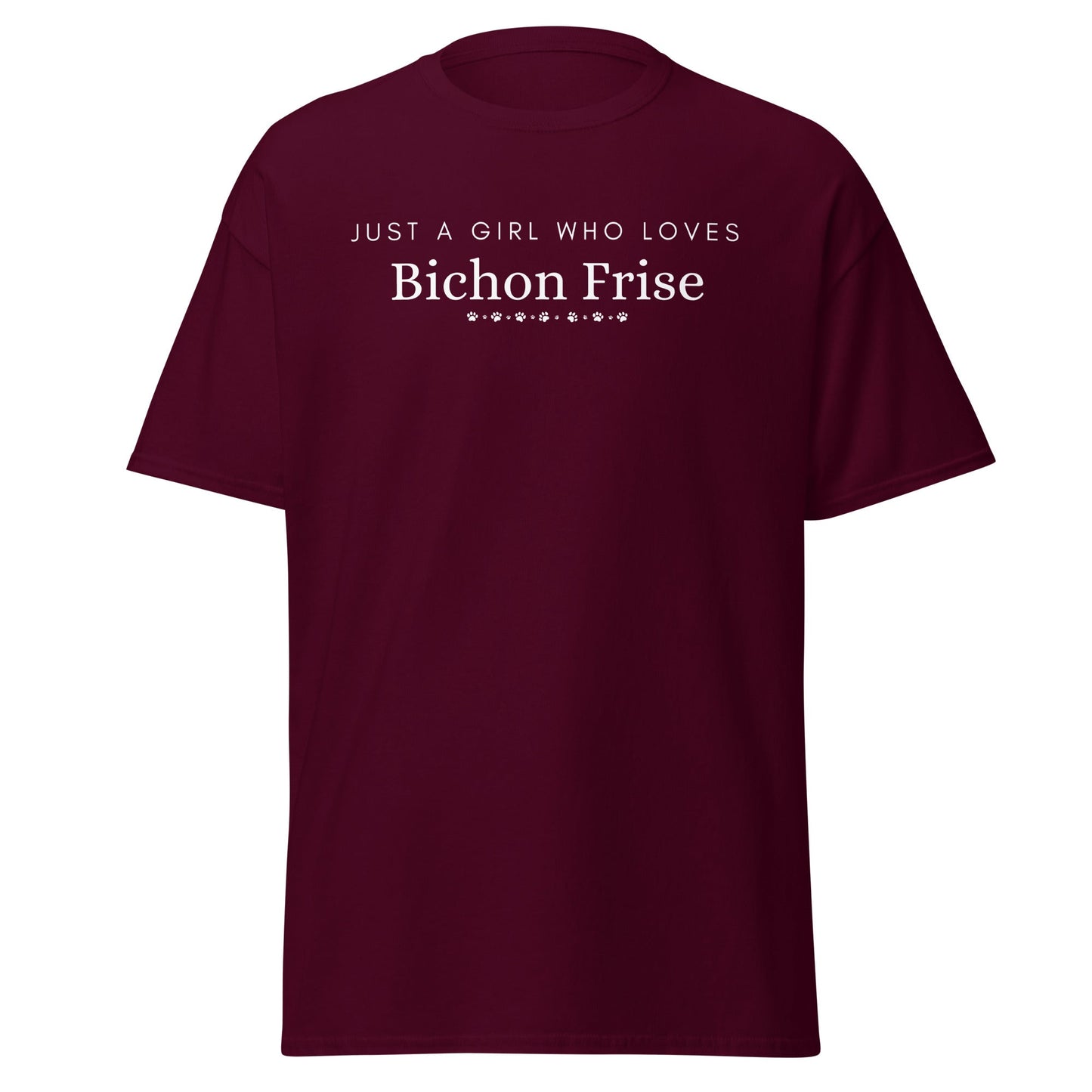 "Just A Girl Who Loves Bichon Frise"-Unisex Bichon Frise T-Shirt for Dog Owners