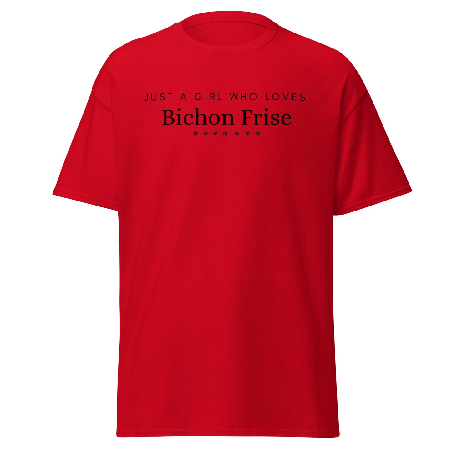 "Just A Girl Who Loves Bichon Frise"-Unisex Bichon Frise T-Shirt for Dog Owners