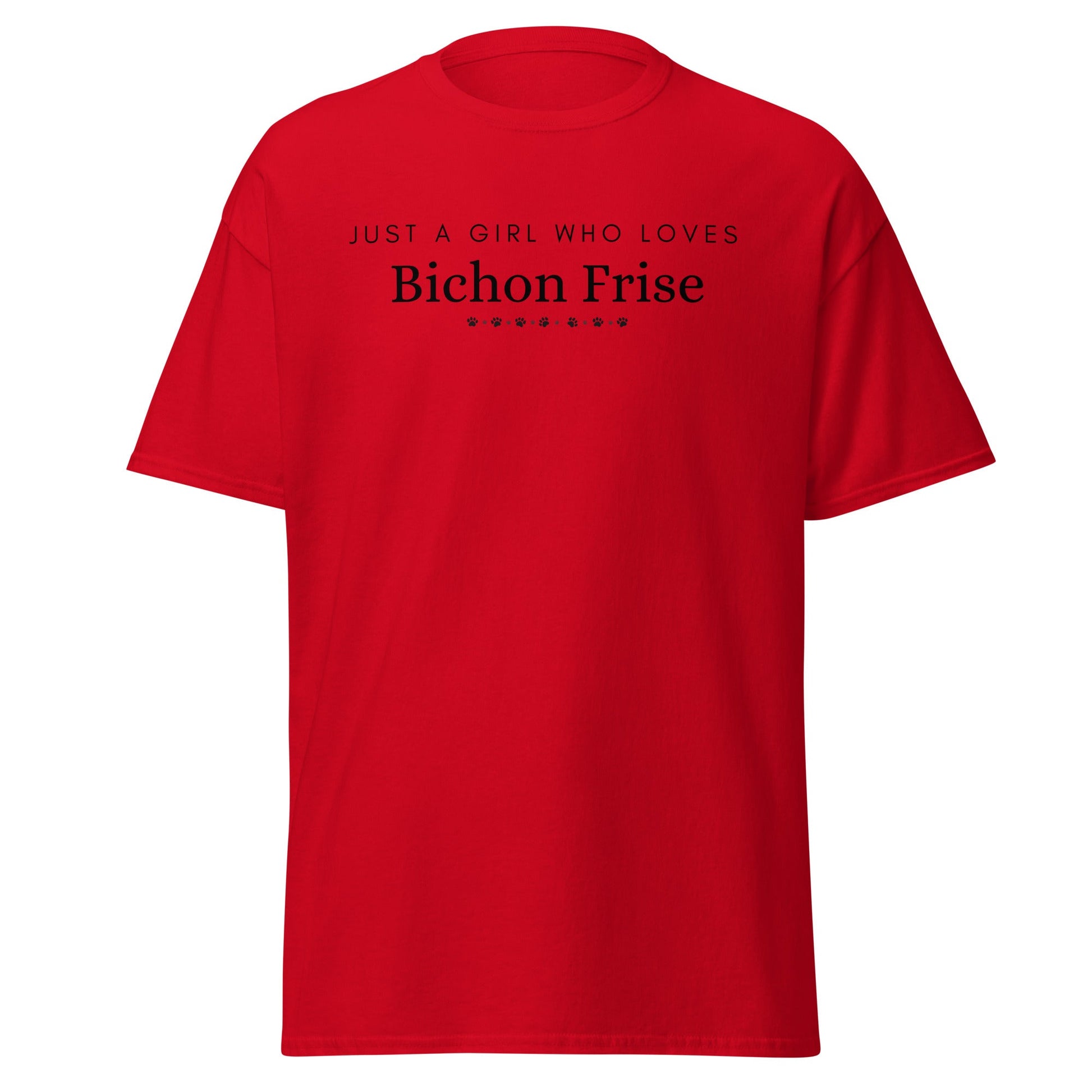 "Just A Girl Who Loves Bichon Frise"-Unisex Bichon Frise T-Shirt for Dog Owners