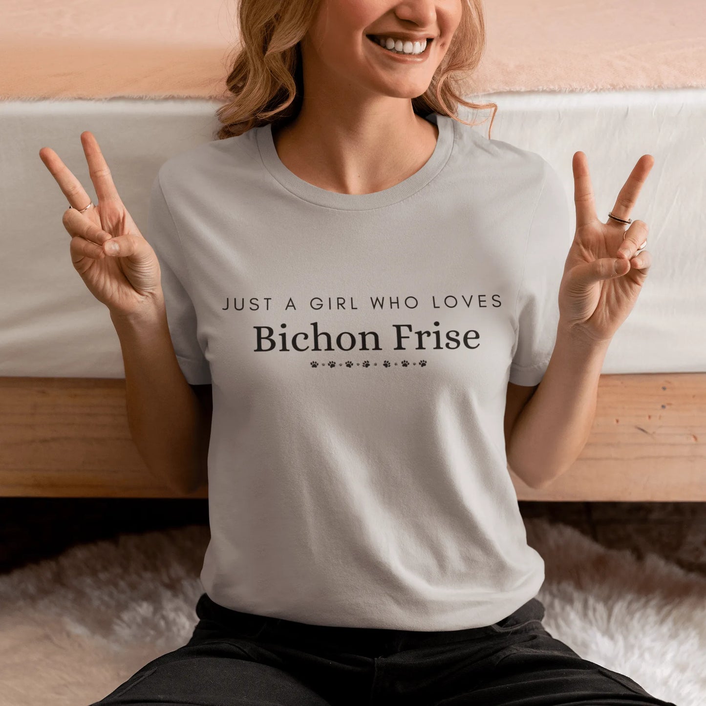 "Just A Girl Who Loves Bichon Frise"-Unisex Bichon Frise T-Shirt for Dog Owners