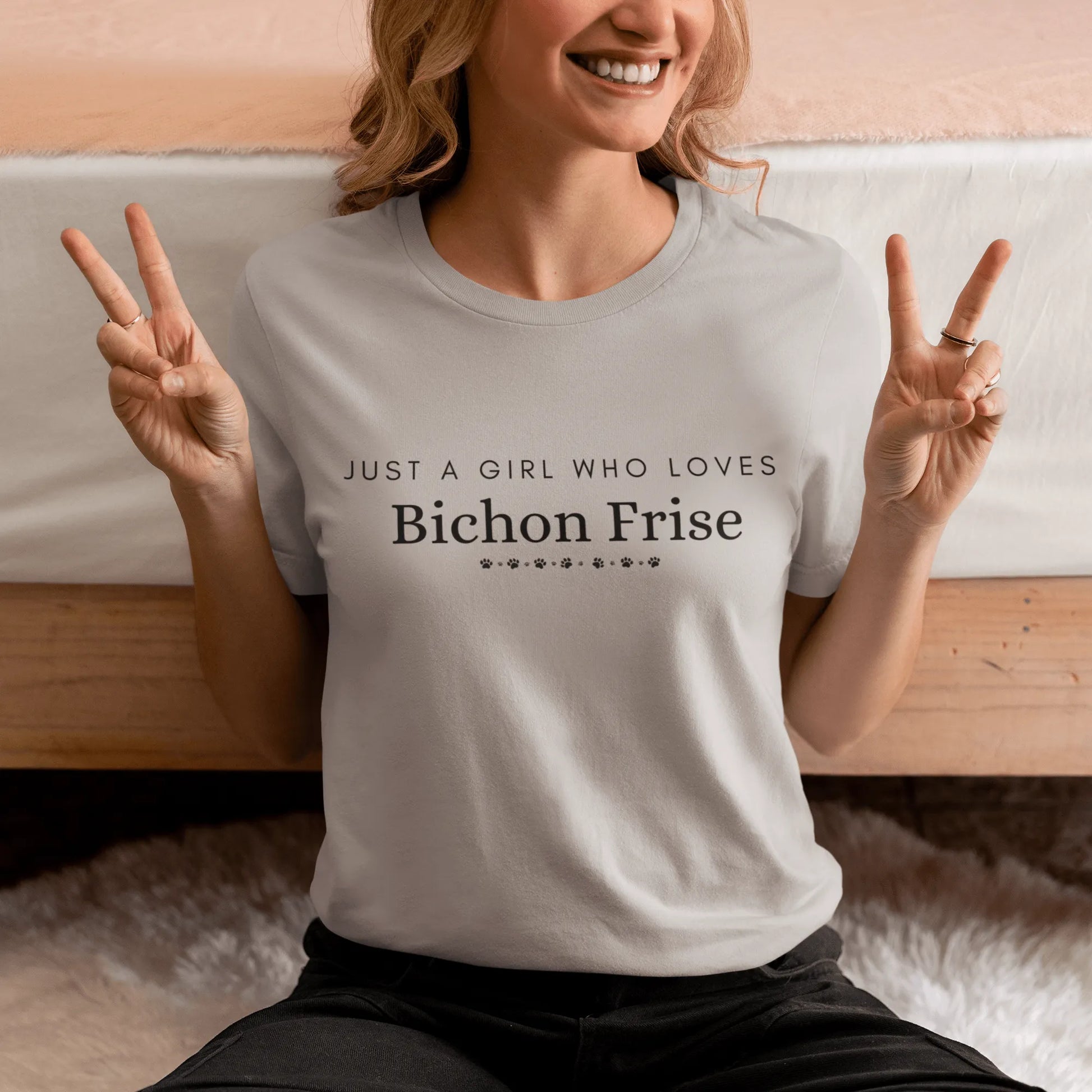 "Just A Girl Who Loves Bichon Frise"-Unisex Bichon Frise T-Shirt for Dog Owners