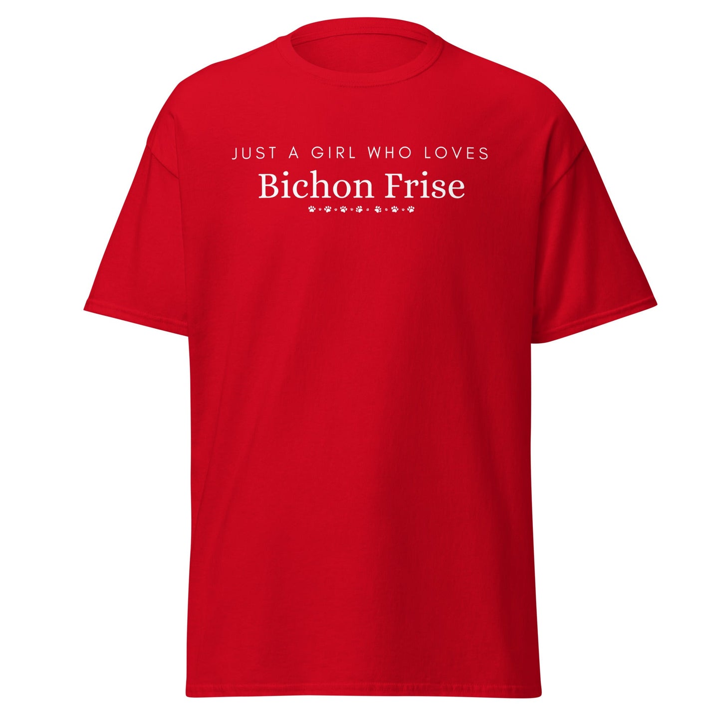 "Just A Girl Who Loves Bichon Frise"-Unisex Bichon Frise T-Shirt for Dog Owners