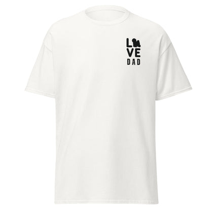 Unisex Bichon Frise T-Shirt for Dog Owners:"Love Dad" Bichon frise Siluett Unisex Bichon Frise T-Shirt for Dog Owners