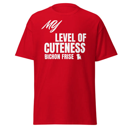 "My Level Of Cuteness Bichon Frise"-Unisex Bichon Frise T-Shirt for Dog Owners