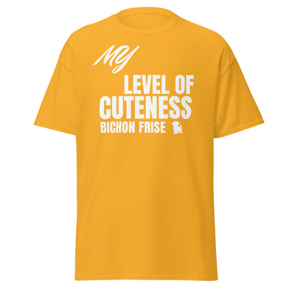 "My Level Of Cuteness Bichon Frise"-Unisex Bichon Frise T-Shirt for Dog Owners