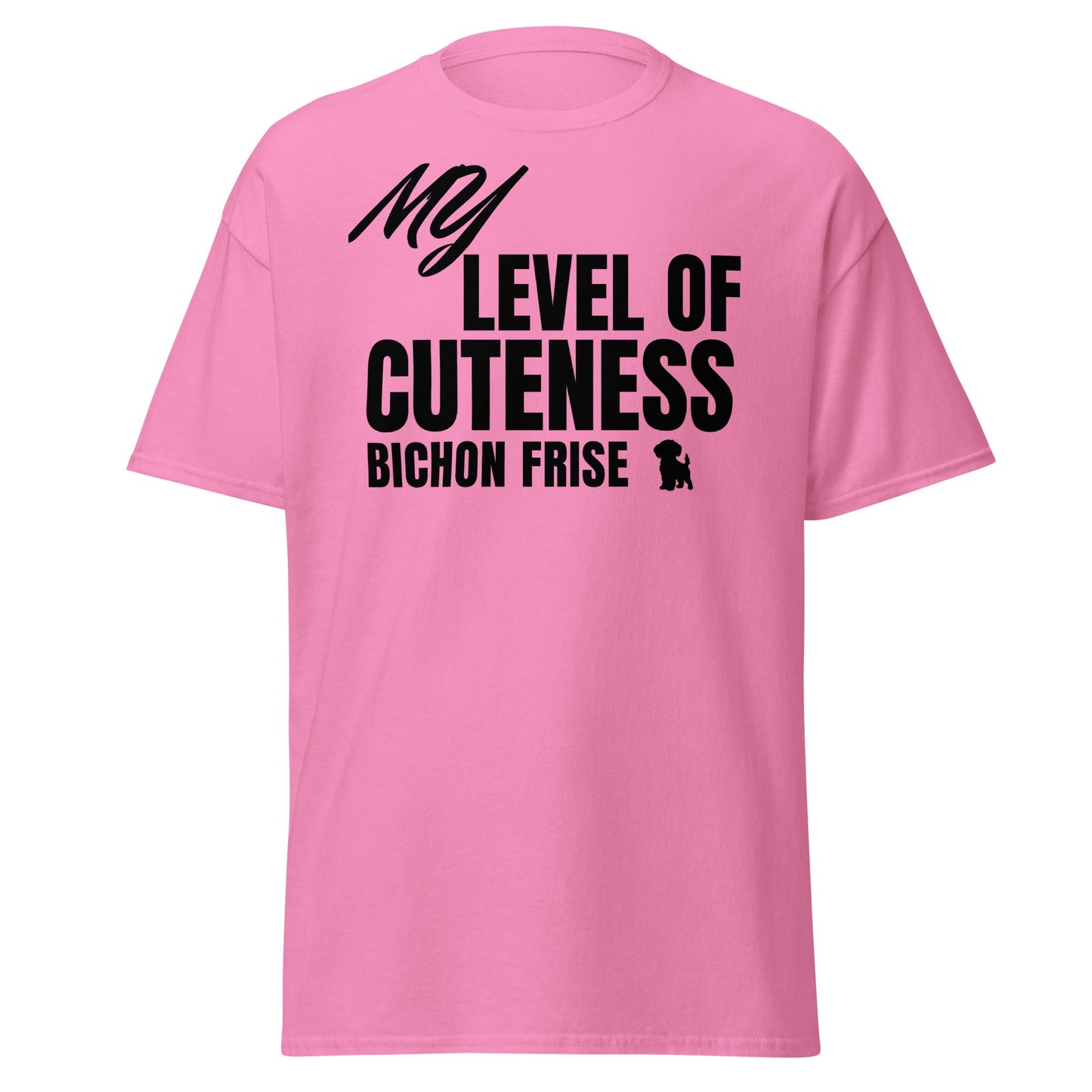 "My Level Of Cuteness Bichon Frise"-Unisex Bichon Frise T-Shirt for Dog Owners