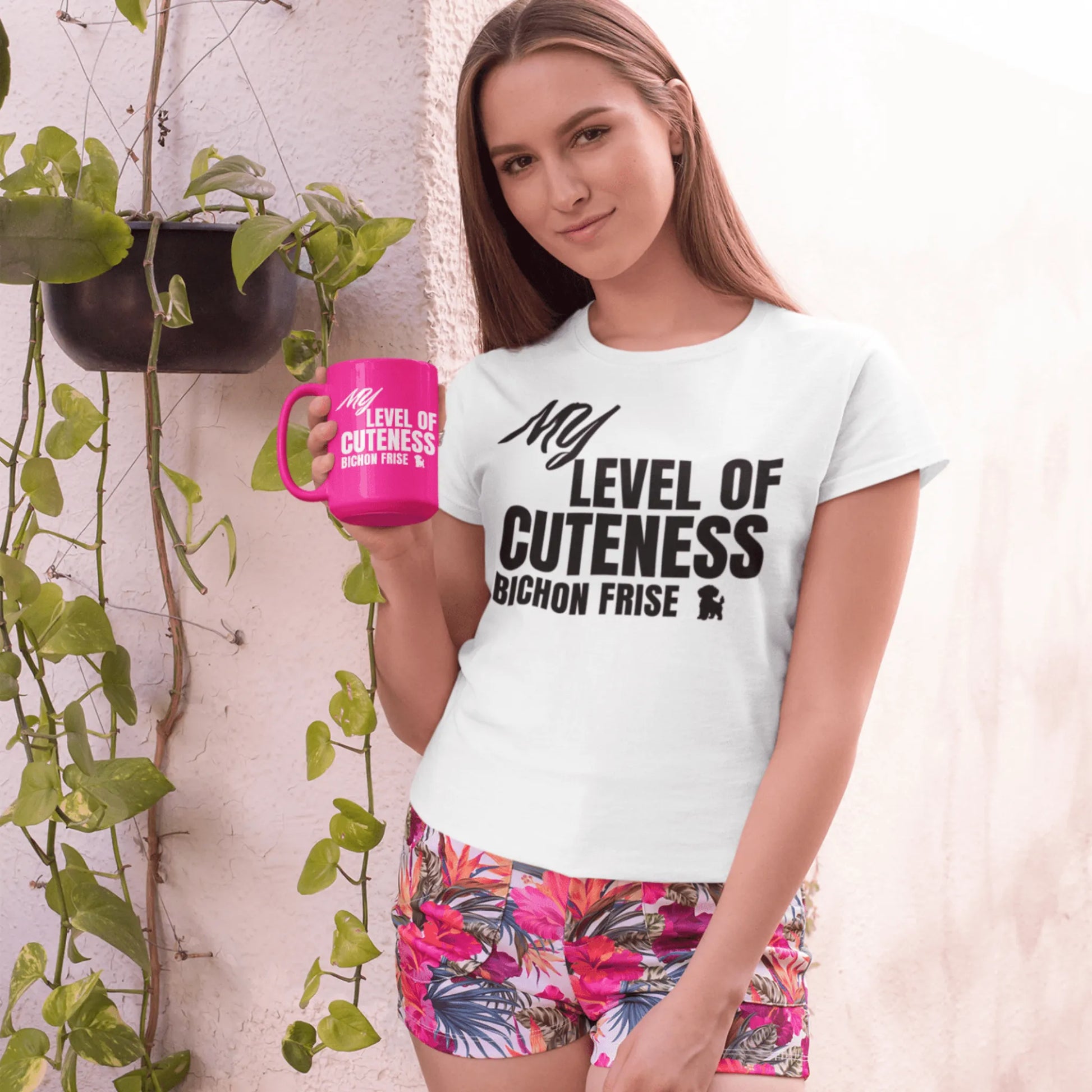 "My Level Of Cuteness Bichon Frise"-Unisex Bichon Frise T-Shirt for Dog Owners