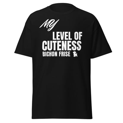 "My Level Of Cuteness Bichon Frise"-Unisex Bichon Frise T-Shirt for Dog Owners