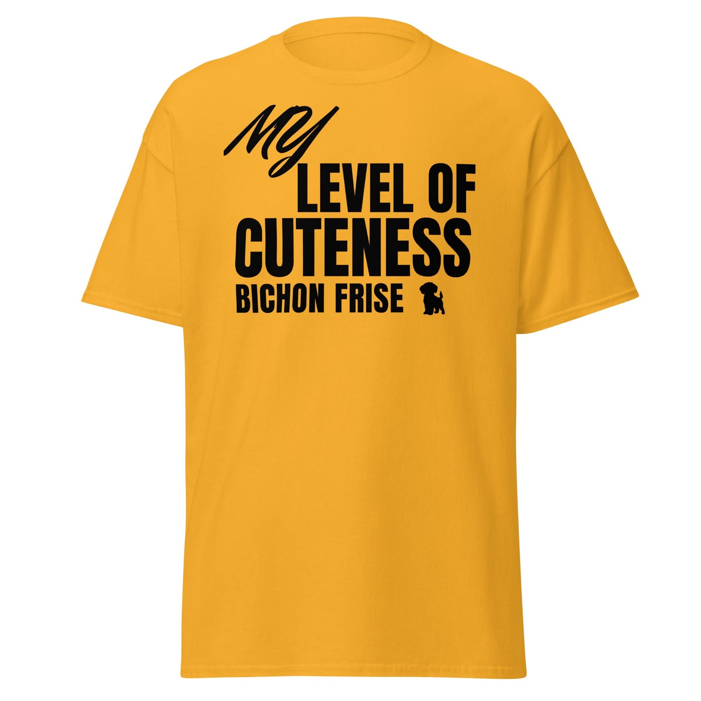 "My Level Of Cuteness Bichon Frise"-Unisex Bichon Frise T-Shirt for Dog Owners