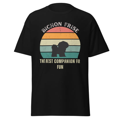 Unisex Bichon Frise T-Shirt for Dog Owners:"The Best Companion For Fun"
