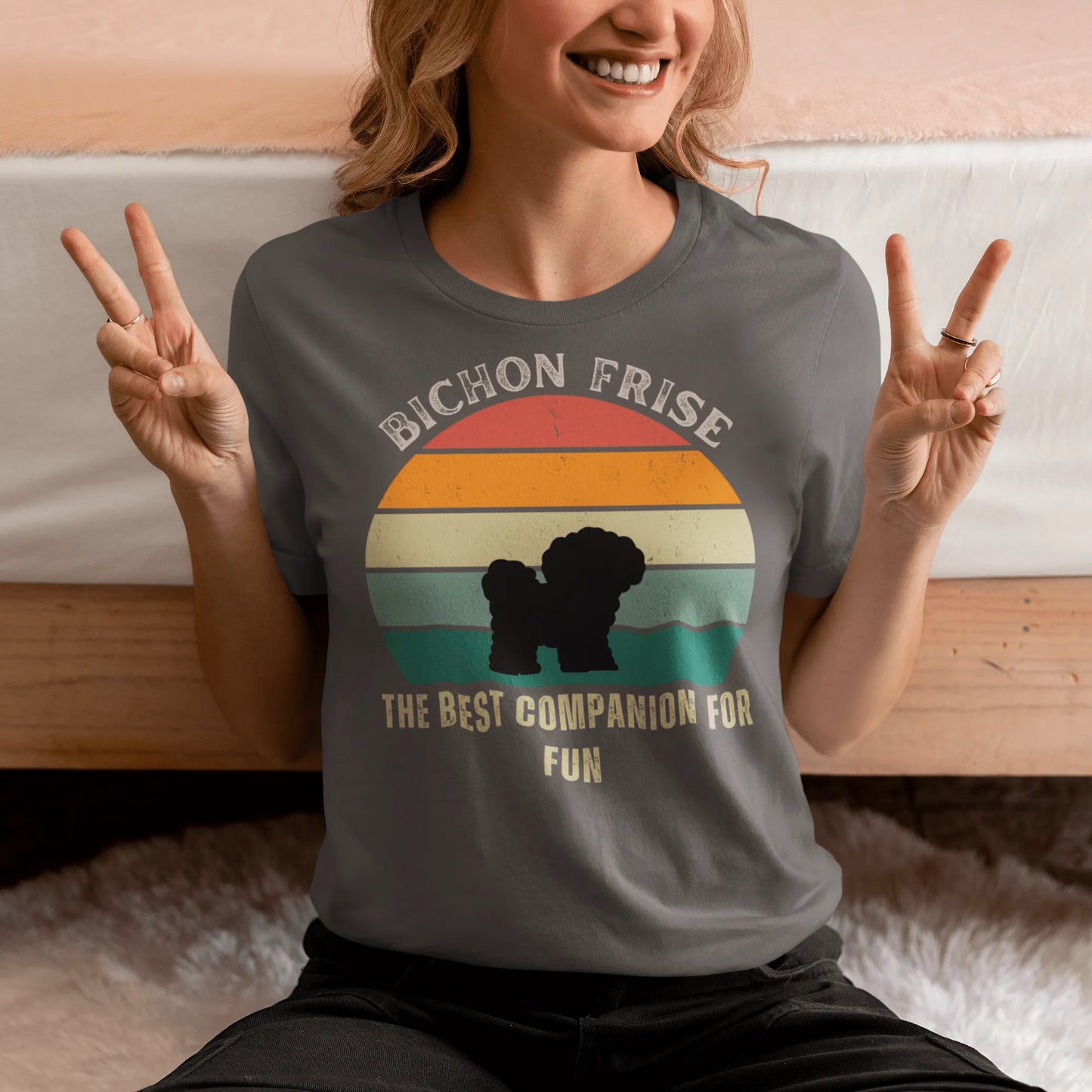 Unisex Bichon Frise T-Shirt for Dog Owners:"The Best Companion For Fun"