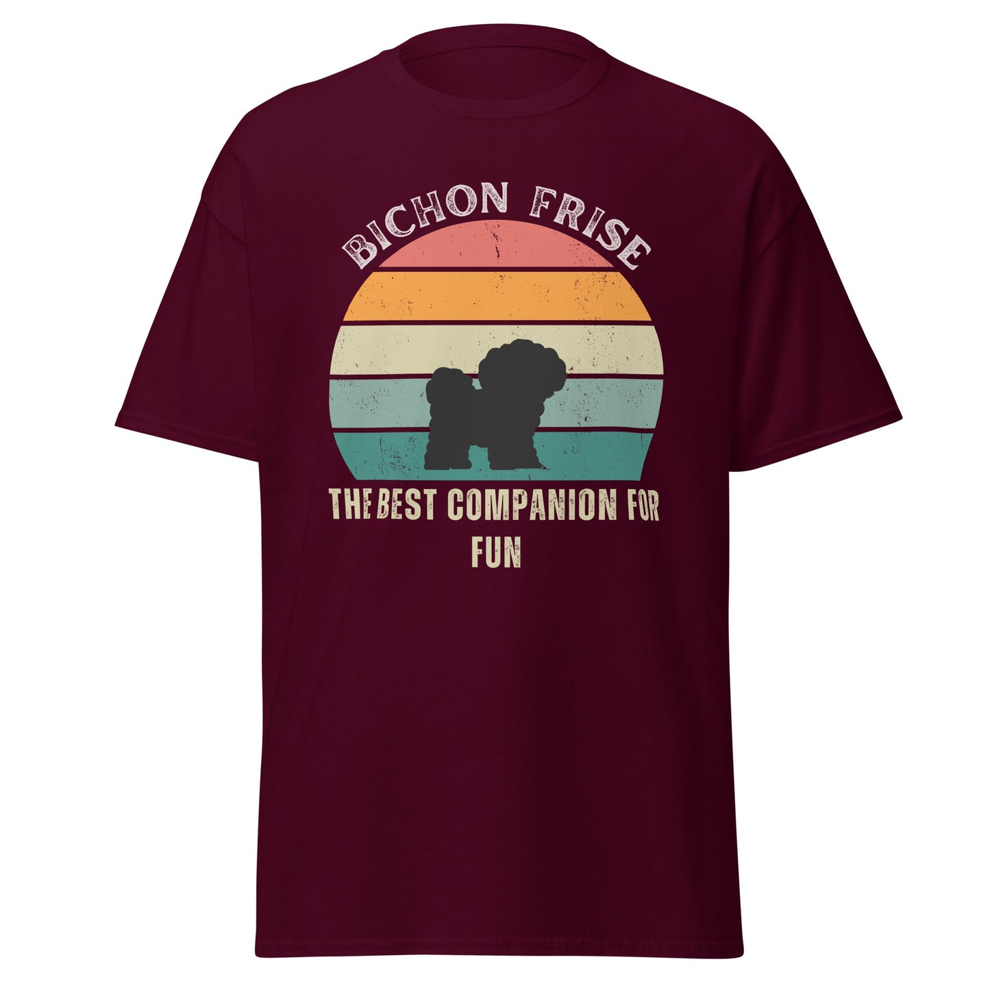 Unisex Bichon Frise T-Shirt for Dog Owners:"The Best Companion For Fun"