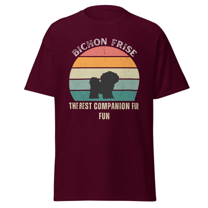 Unisex Bichon Frise T-Shirt for Dog Owners:"The Best Companion For Fun"