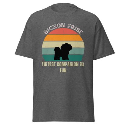Unisex Bichon Frise T-Shirt for Dog Owners:"The Best Companion For Fun"