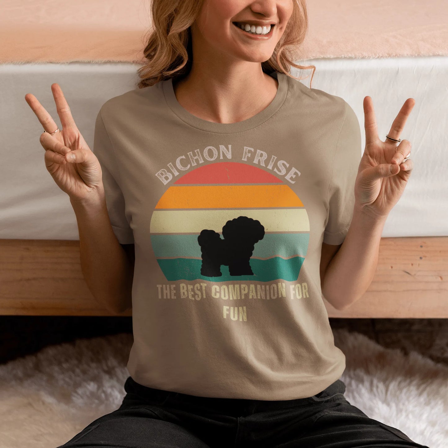 Unisex Bichon Frise T-Shirt for Dog Owners:"The Best Companion For Fun"