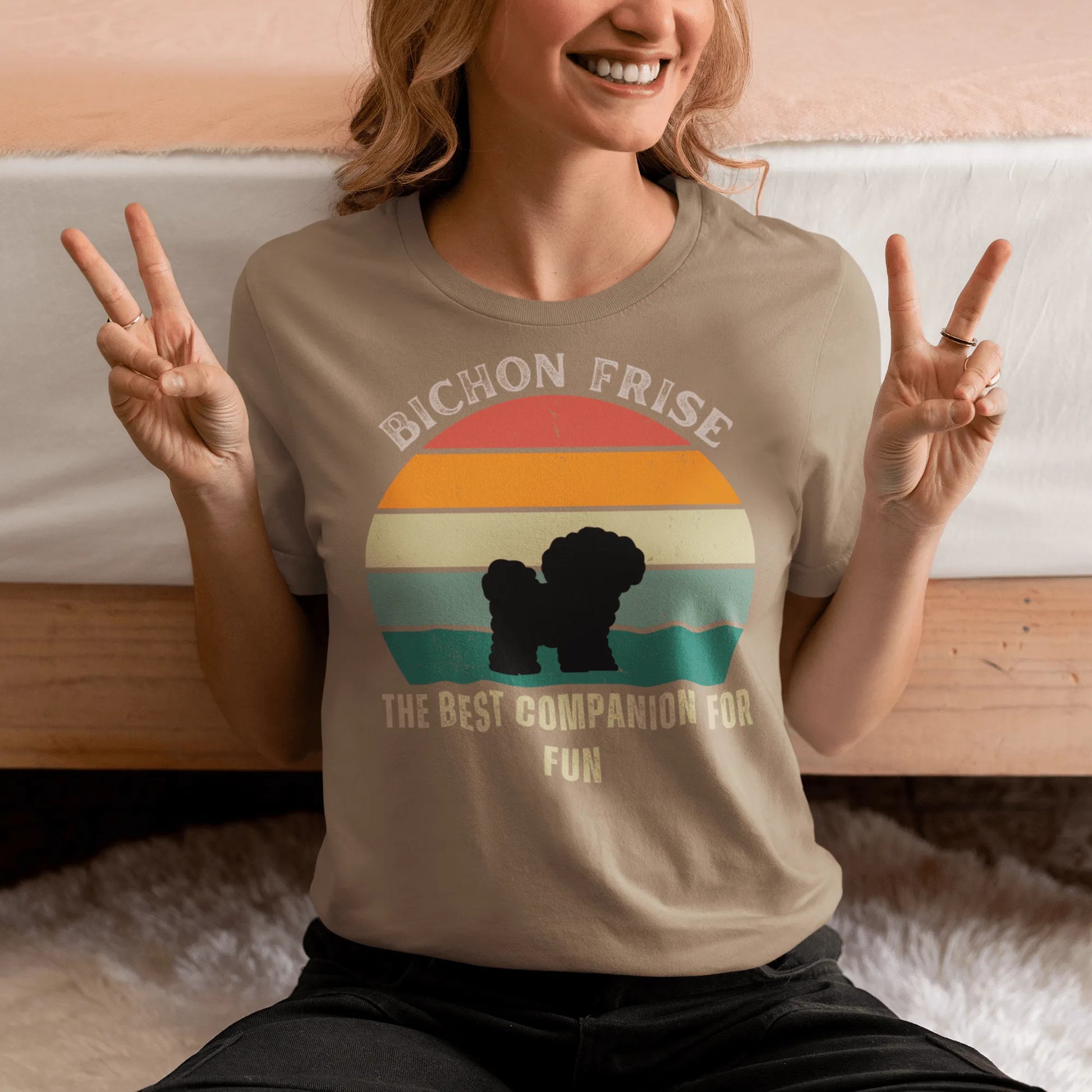 Unisex Bichon Frise T-Shirt for Dog Owners:"The Best Companion For Fun"