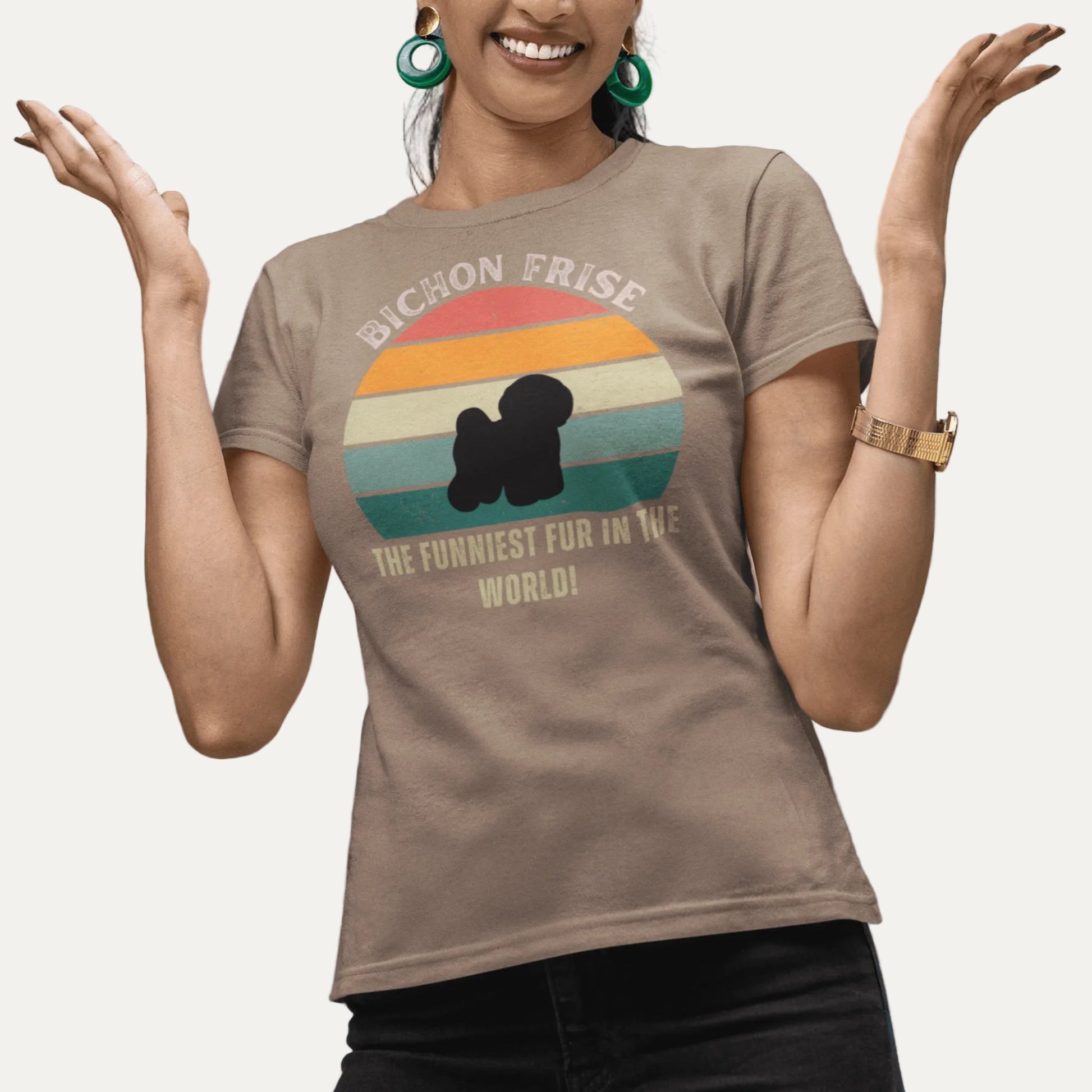 Unisex Bichon Frise T-Shirt for Dog Owners:"The Funniest Fun In The World"