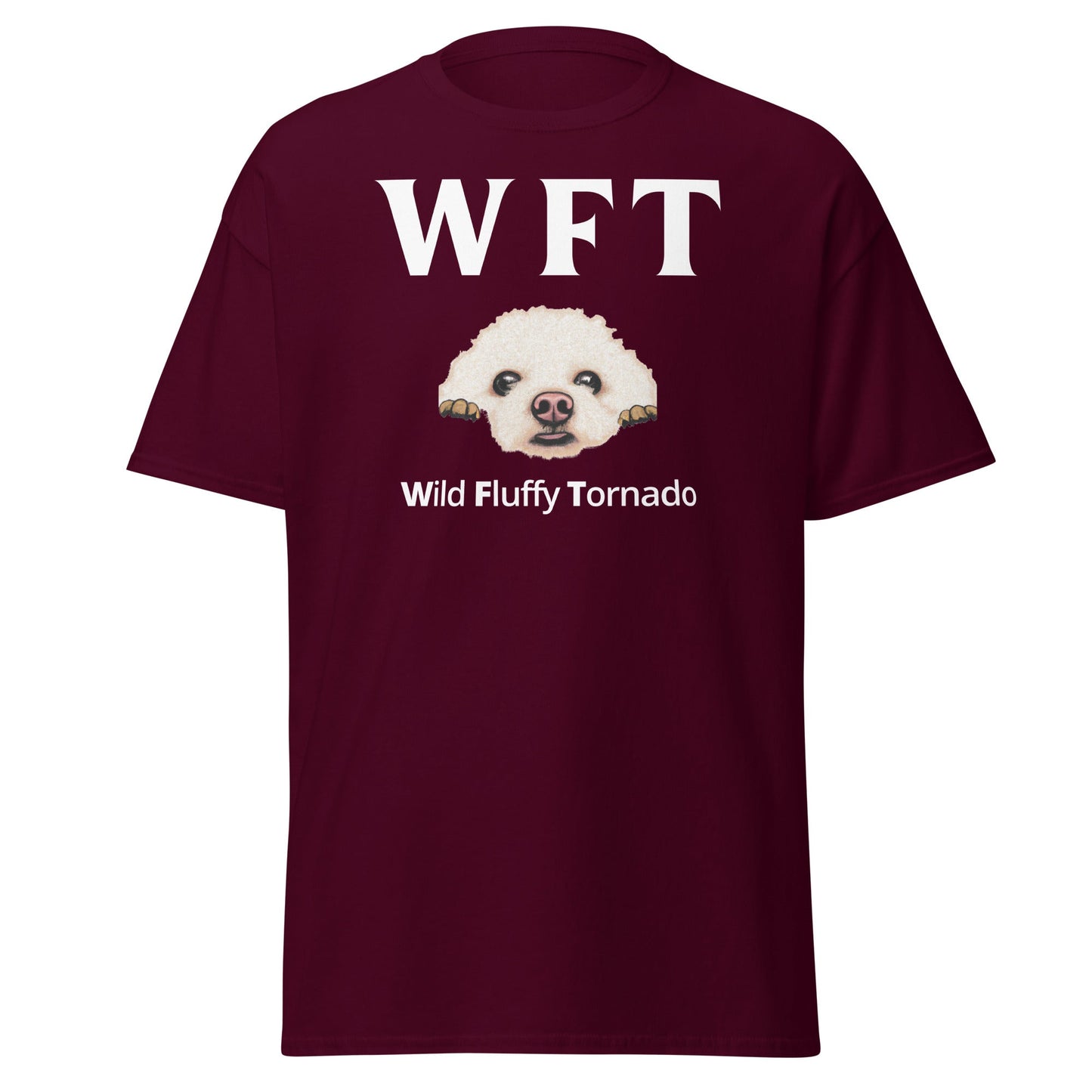 "WFT – Wild Fluffy Tornado"-Unisex Bichon Frise T-Shirt for Dog Owners