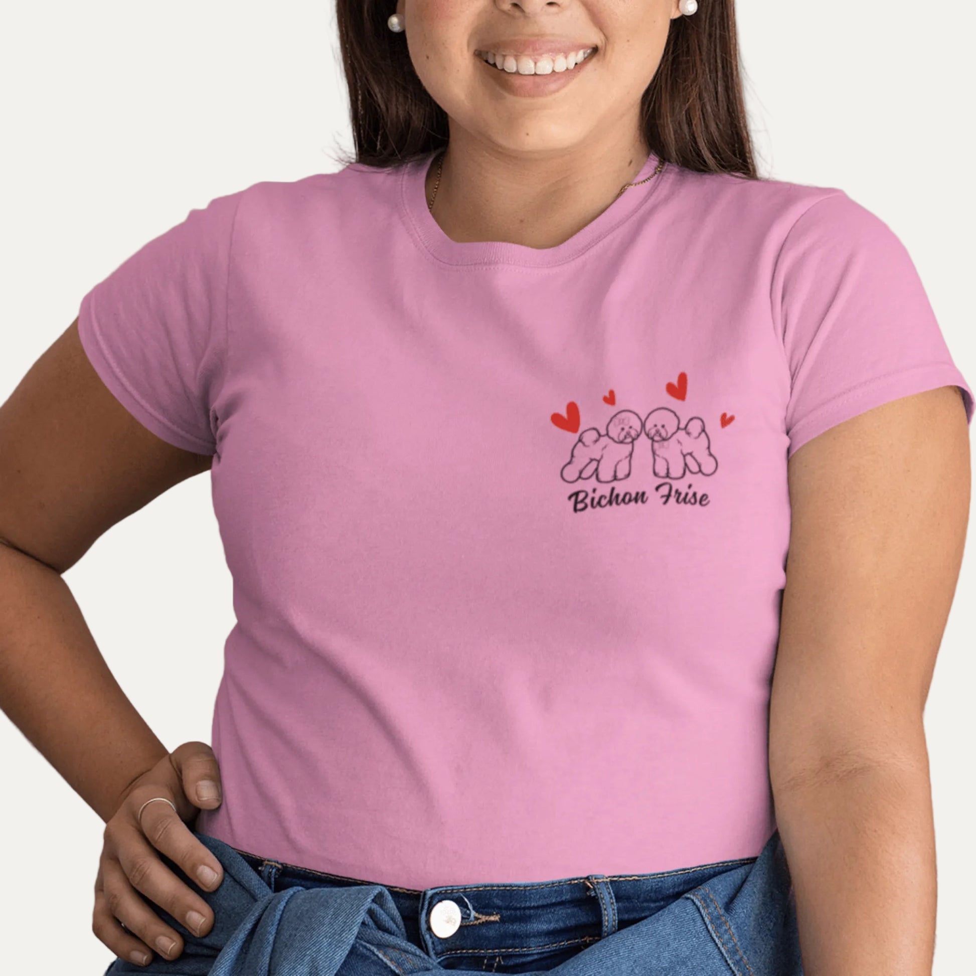 "Valentine's Day for women and men"-Unisex Bichon Frise T-Shirt for Dog Owners