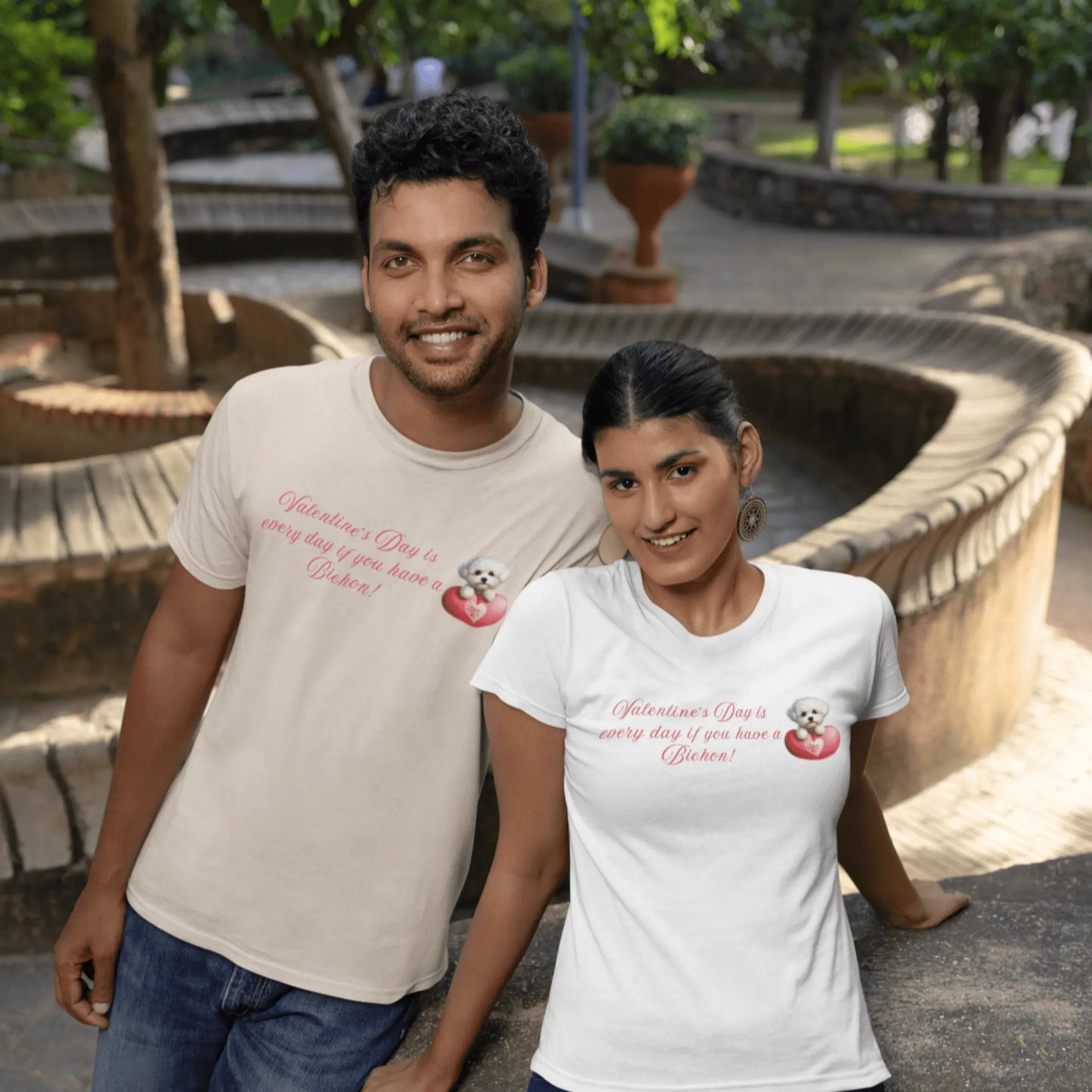 "Valentine's Day is every day if you have a Bichon!"-Unisex Bichon Frise T-Shirt for Dog Owners